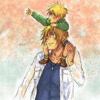 Minato Namikaze and his cute son